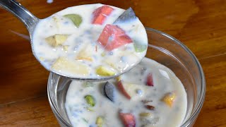 Easy Sago dessert  Fruit Dessert Recipe [upl. by Derrej81]