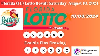 Florida Lotto Results Saturday August 10 2024  Winning Numbers Revealed [upl. by Aldarcy]