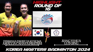 Dwipuji KUSUMA  Cahay PRATIWI INA vs JIANG  LI TPE  Korea Masters 2024 BADMINTON [upl. by Wallraff]