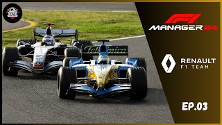 Llegan las primeras ¡¡¡MEJORAS  Ep03  Renault Team  T1  F1 Manager 24 [upl. by Still]