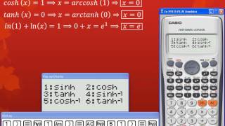 Funciones hiperbólicas e hiperbólicas inversas 1º parte con Casio 570ES991ES82ES [upl. by Rus]