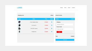 Cart Page Design  Delete Single Item From Cart  Promo Code Validation  HTML CSS amp JavaScript [upl. by Ahsahs]