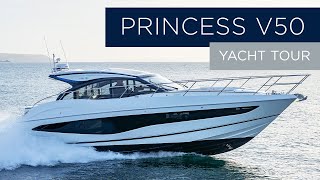 2024 Princess V50 Deck  Yacht Tour with Yacht Sales Professional  New Yacht For Sale in UK [upl. by Lindell343]