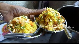 Bhel Poori Near Sivaji Pond  MUMBAI STREET FOOD  4K VIDEO  street food [upl. by Paugh]