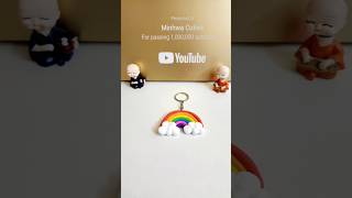 Air dry clay craft minhwacuties diy youtubeshorts 5minutecrafts Rainbow Keychain easy craft [upl. by Holzman]