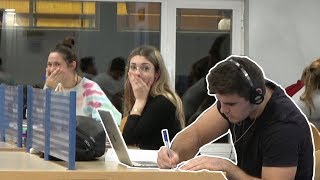 🔊Viendo TUTORIALES INCÓMODOS 😁 en la BIBLIOTECA 2 Cámara Oculta [upl. by Werd923]