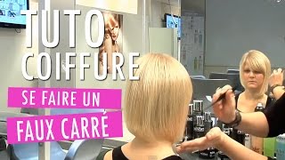 Se faire un faux carré sans couper  Tuto coiffure [upl. by Eiramanel]