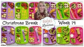 School Lunch Ideas  Christmas Break Edition  What They Ate  Bunches of Lunches [upl. by Ahsitahs]