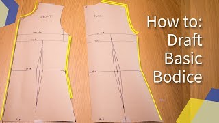 DETAILED HOW TO MAKE BASIC BODICE BLOCK PATTERN  KIM DAVE [upl. by Aikaz799]