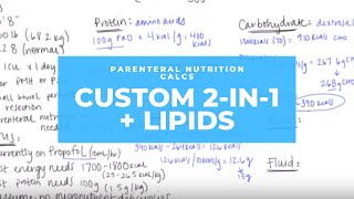 Parenteral Nutrition Calculation Custom 2in1  Lipid Piggyback [upl. by Meggi150]