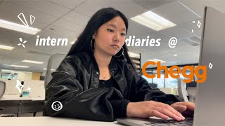 SUMMER INTERN VLOG as a marketing intern  CHEGG 🎧🍊 [upl. by Orlene]