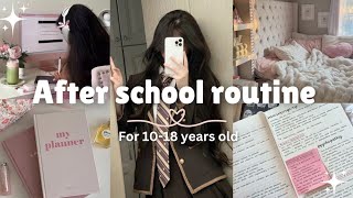 After School Productive Routine 🎀 for 1018 years old  Back to school ♡ [upl. by Yeclek996]