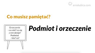 Podmiot i orzeczenie części zdania [upl. by Aniretac]