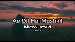 Ae Dil Hai Mushkil 🥀❤️‍🩹 slowedreverb tseries [upl. by Lucrece]