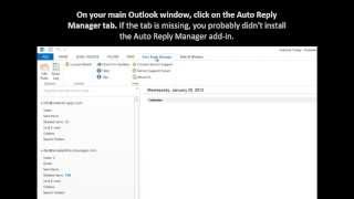 How to setup Out of Office autoresponder emails in Outlook [upl. by Maidel241]