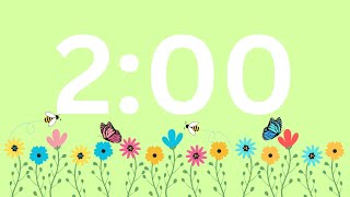 Spring Day 2 Minute Timer  Classroom Timer  Flower Timer  Spring Countdown [upl. by Home]