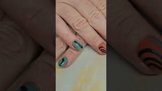 Abstract Nail Art on Short Gel Nails nailart shortgelnails abstractnailart highpointnailsalon [upl. by Riker]