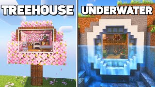 Minecraft 3 EASY Starter Houses [upl. by Zeph969]