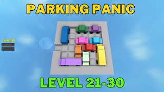 Roblox Parking Panic Full Walkthrough 21 To 30 Level Advanced Solution [upl. by Stanway203]