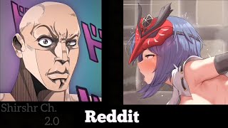 ANIME vs REDDIT The Rock Reaction Meme  GENSHIN IMPACT part 57 [upl. by Anestassia]