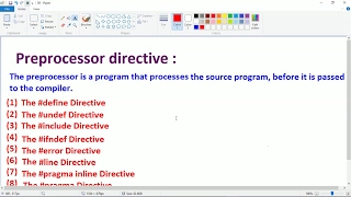 Preprocessor directive in C 39 [upl. by Placeeda]