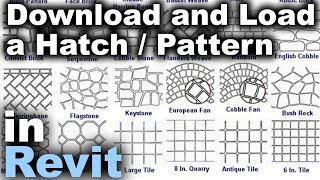 How to Load a Hatch  Pattern in Revit Tutorial [upl. by Ennairej]