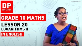 Lesson 20 Logarithms II  Maths Session for Grade 10 DPEducation Grade10Maths logarithms [upl. by Fortier]