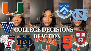 COLLEGE DECISION REACTIONS 2023  UMIAMI  HARVARD  COLUMBIA  VILLANOVA  NOTRE DAME [upl. by Irby]