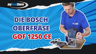 Jetzt haben wir sie Die Bosch Oberfräse GOF 1250 CE  myToolStore [upl. by Ayerhs]