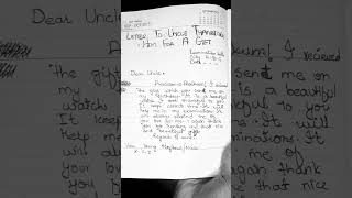 Letter to your uncle thanking him for the gift letterwriting [upl. by Airamana]