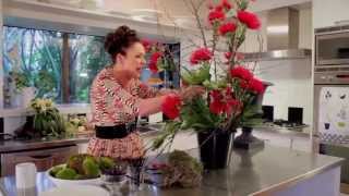 Pohutukawa Tree Arrangement Floristry Tutorial [upl. by Naujuj]