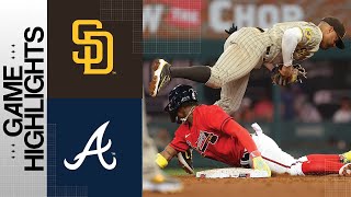 Padres vs Braves Game Highlights 4723  MLB Highlights [upl. by Tuckie]