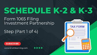 Schedule K2 and K3 Investment Partnership  Part 1 [upl. by Candy986]