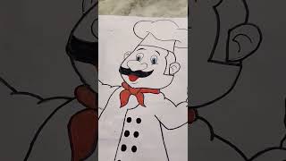 Easy painting masterchef cooking art drawing shortvideos [upl. by Shepp844]