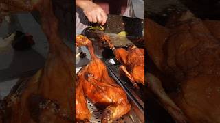 Roast duck cutting and presentation skills 烤鸭 [upl. by Aneleairam]