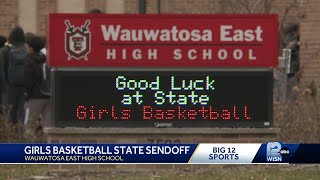 State sendoff for Wauwatosa East High girls basketball team [upl. by Acimaj]