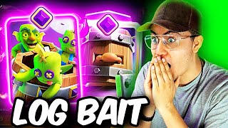 MAXEANDO AL DEMOLEDOR  SUPER LOG BAIT con BARRIL EVO Clash Royale [upl. by Aaronson]