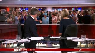 The Queen Photobombs BBC News HD [upl. by Yclehc]