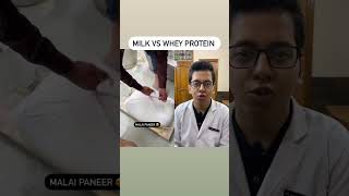 Milk VS Whey Protein   DtBhawesh  diettubeindia dietitian wheyprotein shorts [upl. by Robbin]