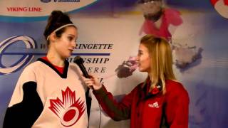 2010 WRC  CAN vs USA  Post Game interview with Meghan Pittaway [upl. by Atlante]