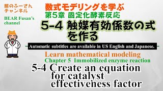 第5章 固定化酵素反応 54 触媒有効係数の式を作る：式の設定法とその特徴 [upl. by Yelroc]