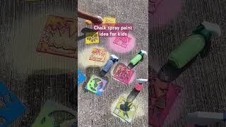 Chalk spray paint art idea for early years kids Shorts Science Art [upl. by Ulric]