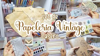 Haz tu Set de Papelería Vintage Casero SIN IMPRIMIR 🎻 DIY  ft Seehan [upl. by Bekelja]