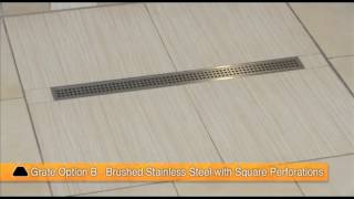 Schluter Drain Grate Options [upl. by Burleigh]