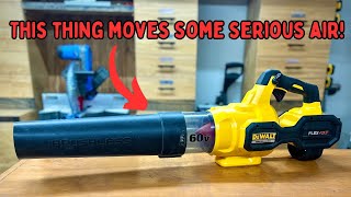 DEWALT 60V FLEXVOLT Cordless Leaf Blower Review DCBL772B  up to 600cfm [upl. by Rosel213]