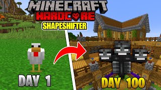 I Survived 100 Days in Minecraft Hardcore as a ShapeshifterHindi [upl. by Ardnaek]