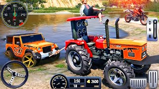 Heavy Farming Transporter Driving 3D  Cargo Tractor Trolley Offroad Simulator  Android GamePlay [upl. by Slocum]