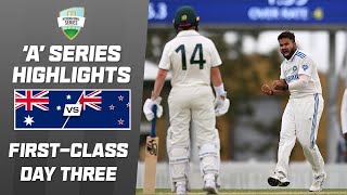 Australia A v India A  Firstclass match one  Day 3 [upl. by Hurwit]