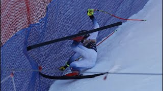 Mega crash Aleksander Aamodt Kilde at Wengen Ski Downhill Abfahrt Lauberhornrennen Switzerland [upl. by Higgs]