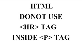 HTML HR INSIDE P [upl. by Alikam]